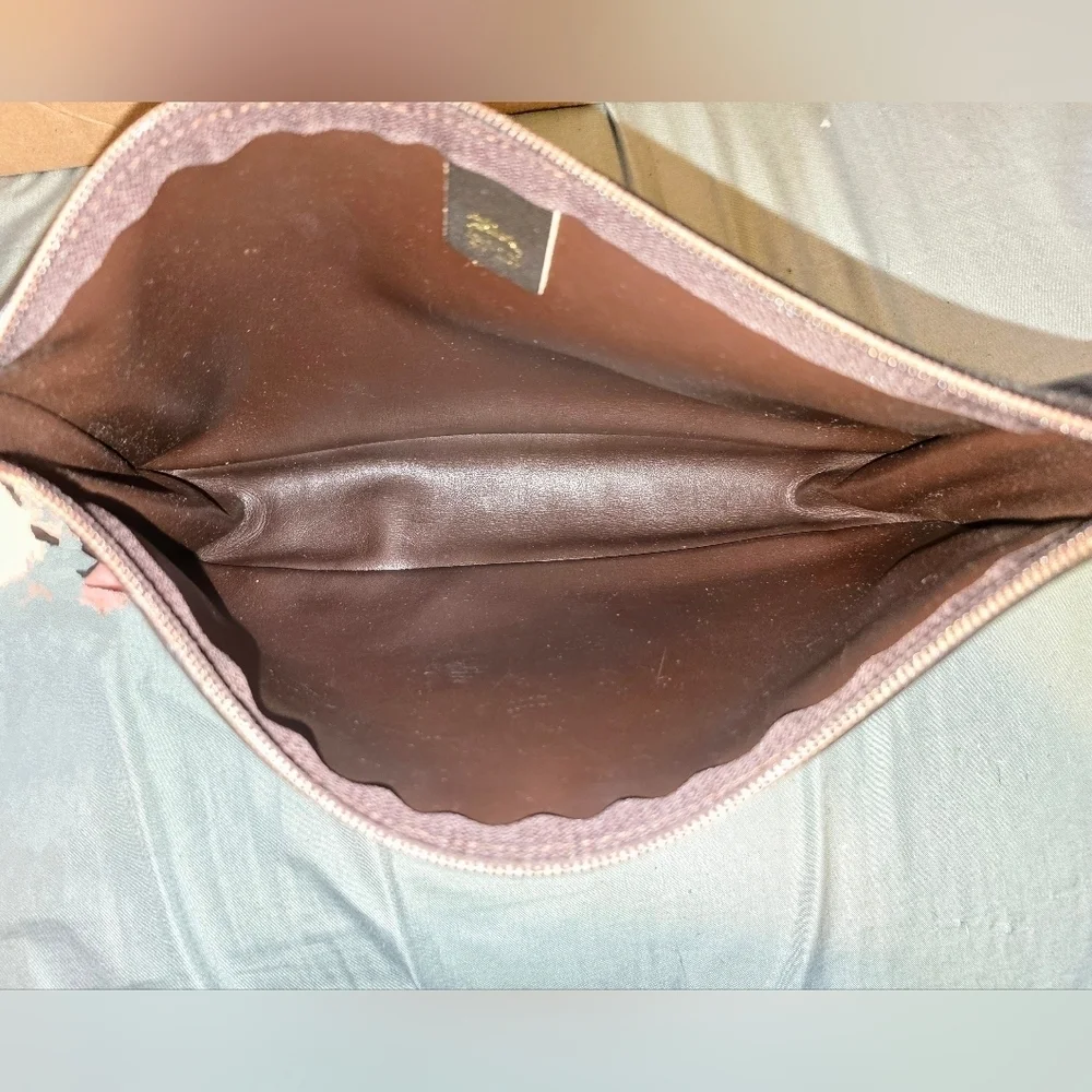 Longchamp Black and Gold Clutch